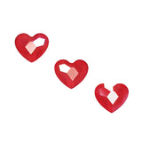 Swarovski Heart Flatback Rhinestone / Royal Red Lacquer Valentine's Day Nail Art