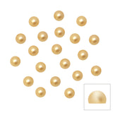 Swarovski 2081/2 Hotfix Round Cabochon Flatback Pearl in VINTAGE GOLD