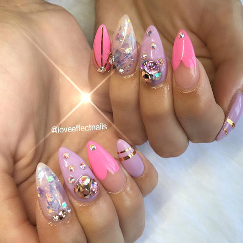 Swarovski Nail Art Chaton Pointed Back Rhinestone / Rose Gold