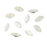 Swarovski Navette Fancy Pointed Back Rhinestone / White Opal