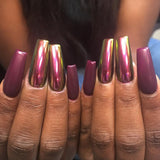 Chameleon Chrome Nails Aphrodite Pink by @1145.nails Daily Charme Powder