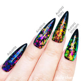 Iridescent Flake Aurora Unicorn AB Rainbow Effect Nail Art