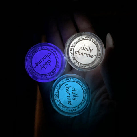 Glow in the Dark Pigment / Blue Glow Halloween Nail Art Supplies