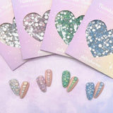 Twinkle Twinkle Rhinestone Opal Collection / 4 Colors Pastel White Rose Green Blue Chrysolite