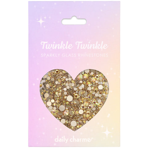Twinkle Twinkle Round Flatback Rhinestone Mix for Nail Art | Metallic Sunshine