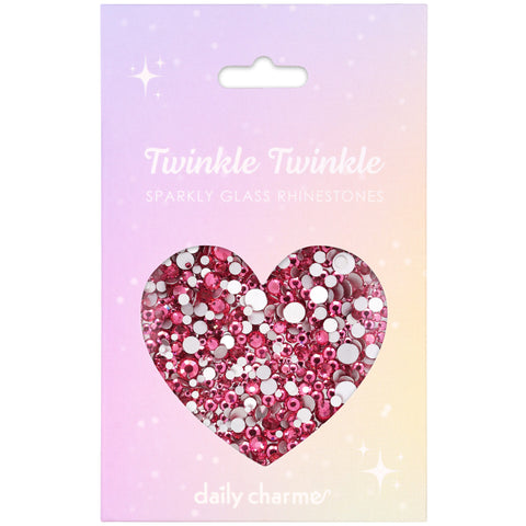 Twinkle Twinkle Round Flatback Rhinestone Mix for Nail Art | Rose