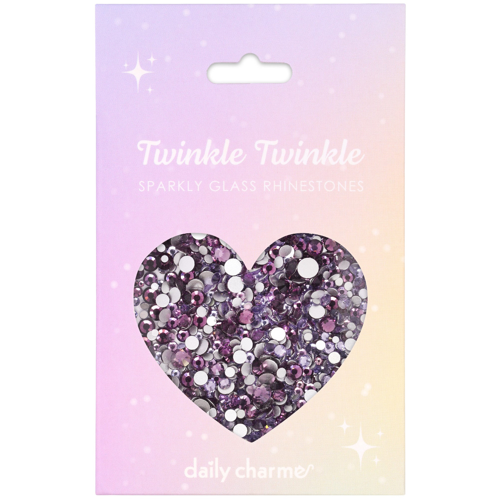Twinkle Twinkle Round Flatback Rhinestone Mix / Amethyst Twinkle Twinkle Round Flatback Rhinestone Mix for Nail Art | Amethyst
