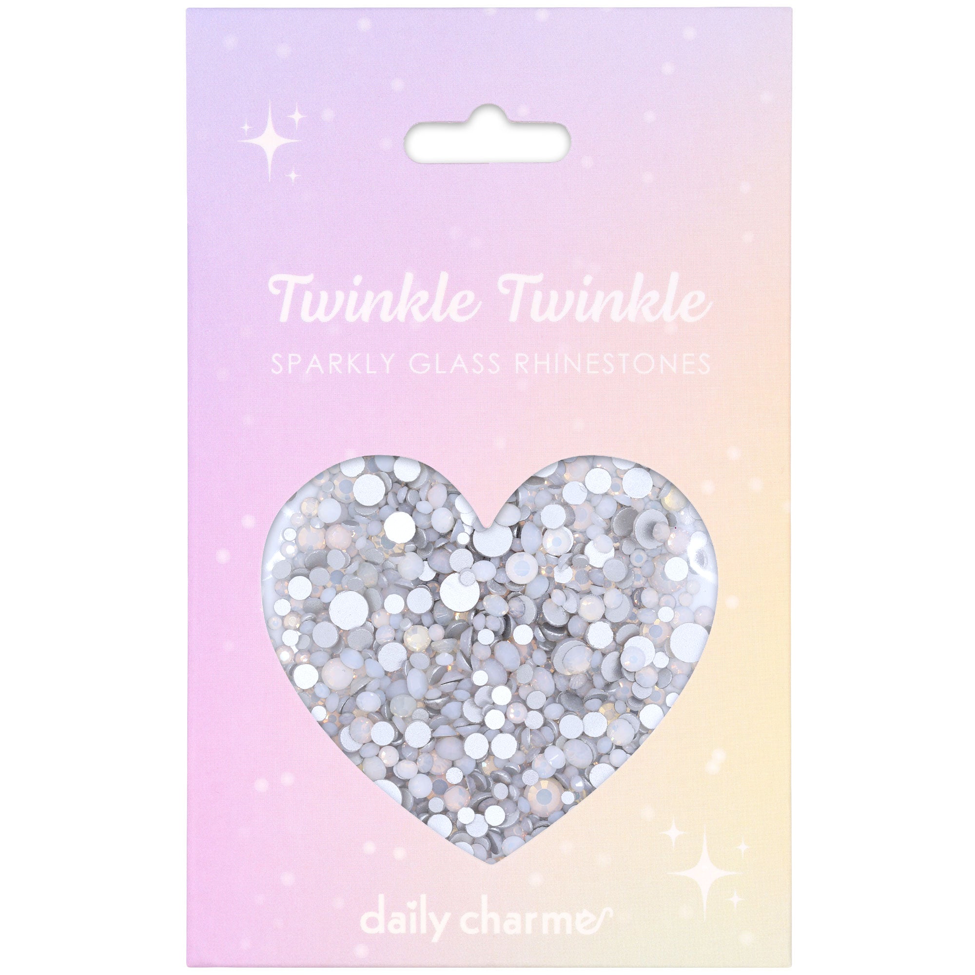 Twinkle Twinkle Round Flatback Rhinestone Mix / White Opal Twinkle Twinkle Round Flatback Rhinestone Mix / White Opal Nail Crystal