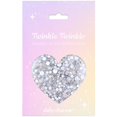 Twinkle Twinkle Round Flatback Rhinestone Mix / White Opal Nail Crystal
