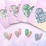 Twinkle Twinkle Round Flatback Rhinestone Mix / Chrysolite Opal Green Nail Crystal