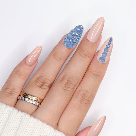 Twinkle Twinkle Round Flatback Rhinestone Mix / Air Blue Opal Nail Crystal