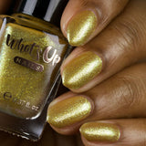 Whats Up Nails / Sun Nail Polish - Gold Chrome Glitter Shimmer