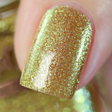 Whats Up Nails / Sun Nail Polish - Gold Chrome Glitter Shimmer