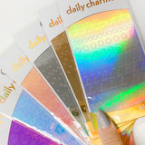 Vinyl Film Sticker / Designer Luxury / Metallic Silver Nail Art Design