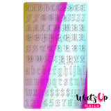 Vinyl Film Sticker / Blackletter Alphabet Old English Font / Aurora Pink