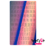 Vinyl Film Sticker / Blackletter Alphabet Old English Font / Purple Chameleon