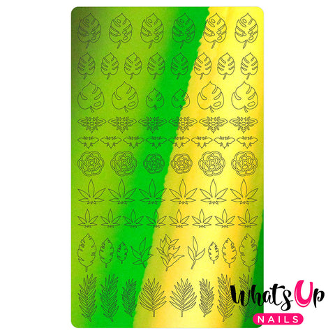 Vinyl Film Sticker / Botanical Garden Weed Leaf / Chameleon Lime