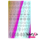 Vinyl Film Sticker / Botanical Garden Weed Leaf Monstera / Aurora Pink