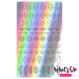 Vinyl Film Sticker / Botanical Garden Weed Leaf Monstera / Holo Silver