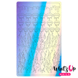Vinyl Film Sticker / Dripping Flames Hot Girl Drip Nails / Aurora Blue