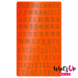Vinyl Film Sticker / Blackletter Alphabet Old English Font / Neon Trio