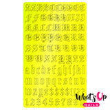 Vinyl Film Sticker / Blackletter Alphabet Old English Font / Neon Trio