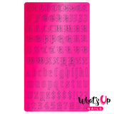 Vinyl Film Sticker / Blackletter Alphabet Old English Font / Neon Trio