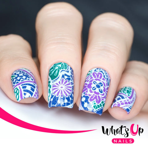 Daily Charme Nail Supply Stamping Plates Whats Up Nails / Majestic Flowers