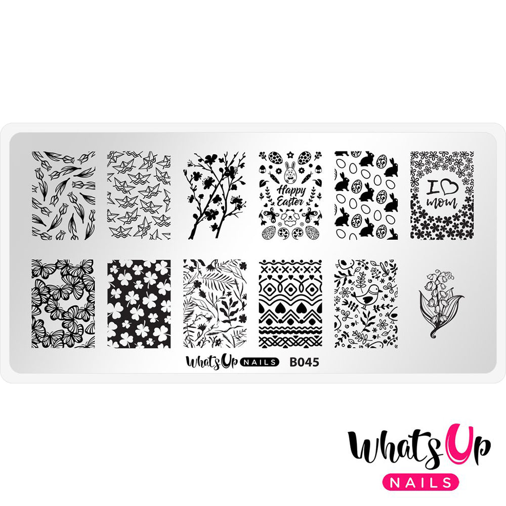 Whats Up Nails Stamping Plate / Sprung on Spring Whats Up Nails / Sprung on Spring Easter Mother