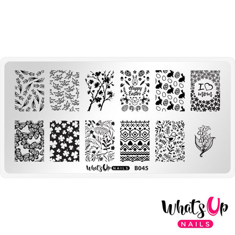 Whats Up Nails / Sprung on Spring Easter Mother's Day Stamping Plate Art