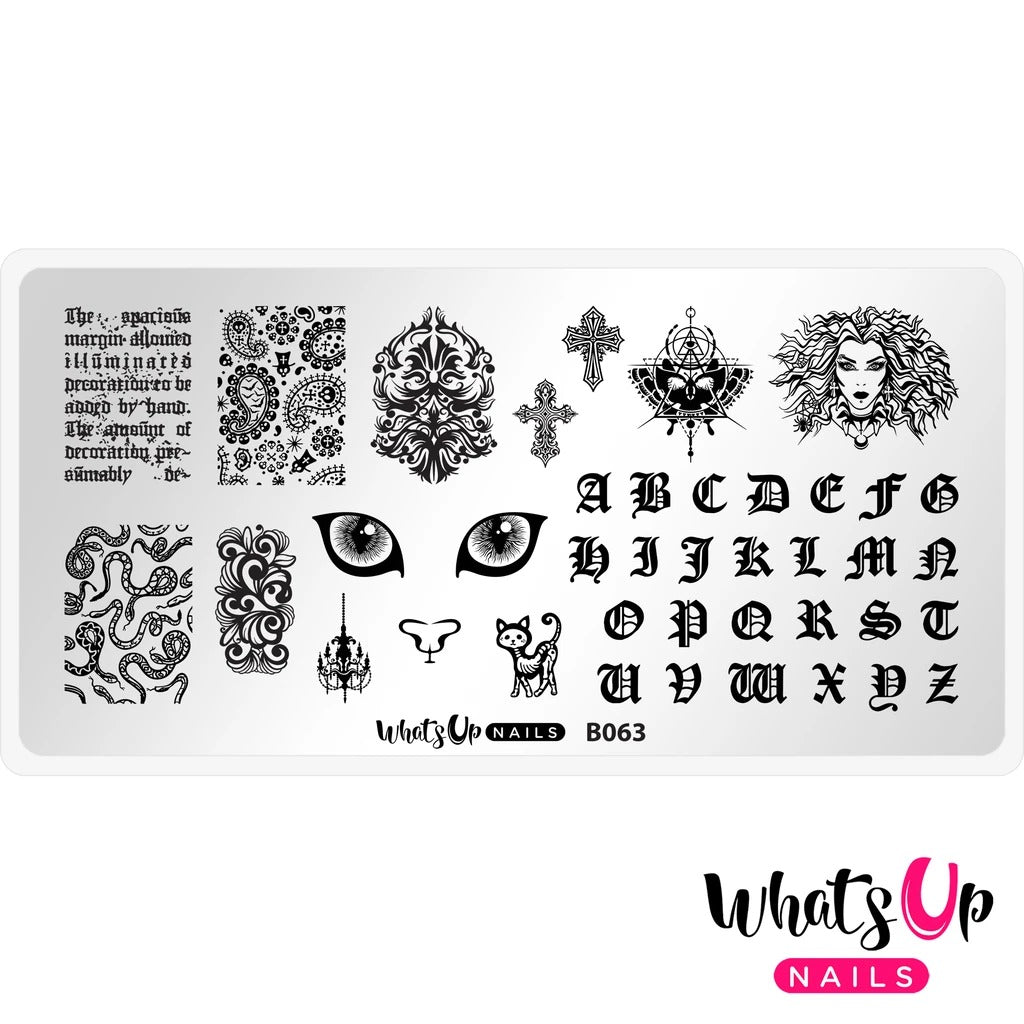 Daily Charme Nail Stamping Plates Whats Up Nails Goth is the New Black