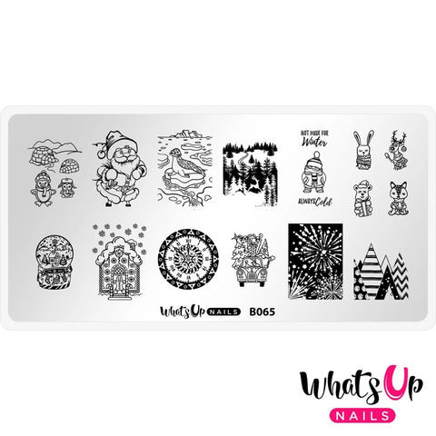 Whats Up Nails / Winter Flurryland Stamping Plate Holiday Christmas