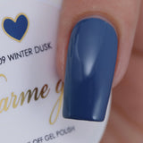 Charme Gel Polish / 809 Winter Dusk Deep Muted Dark Blue Winter Nail Polish