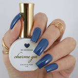 Charme Gel Polish / 809 Winter Dusk Deep Muted Dark Blue Winter Nail Polish