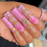 Nail Art Foil Box / Flower Language Bold Spring Pink Lily Topical Nails
