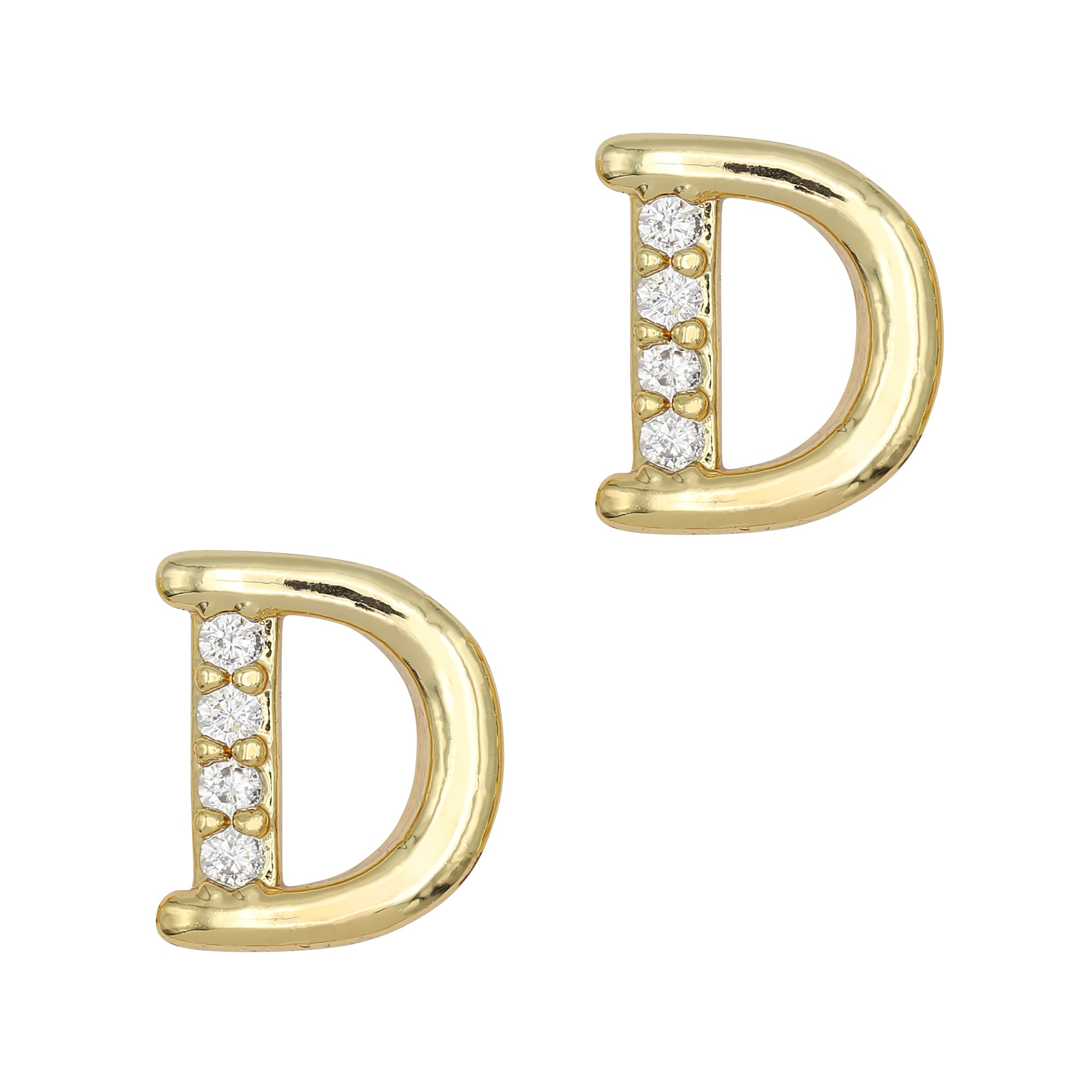 Alphabet D / Zircon Charm / Gold Alphabet D / Zircon Charm / Gold