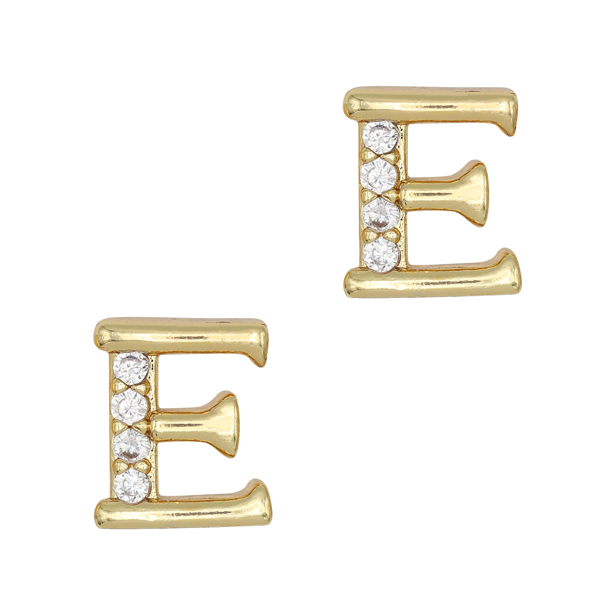 Alphabet E / Zircon Charm / Gold Alphabet E / Zircon Charm / Gold