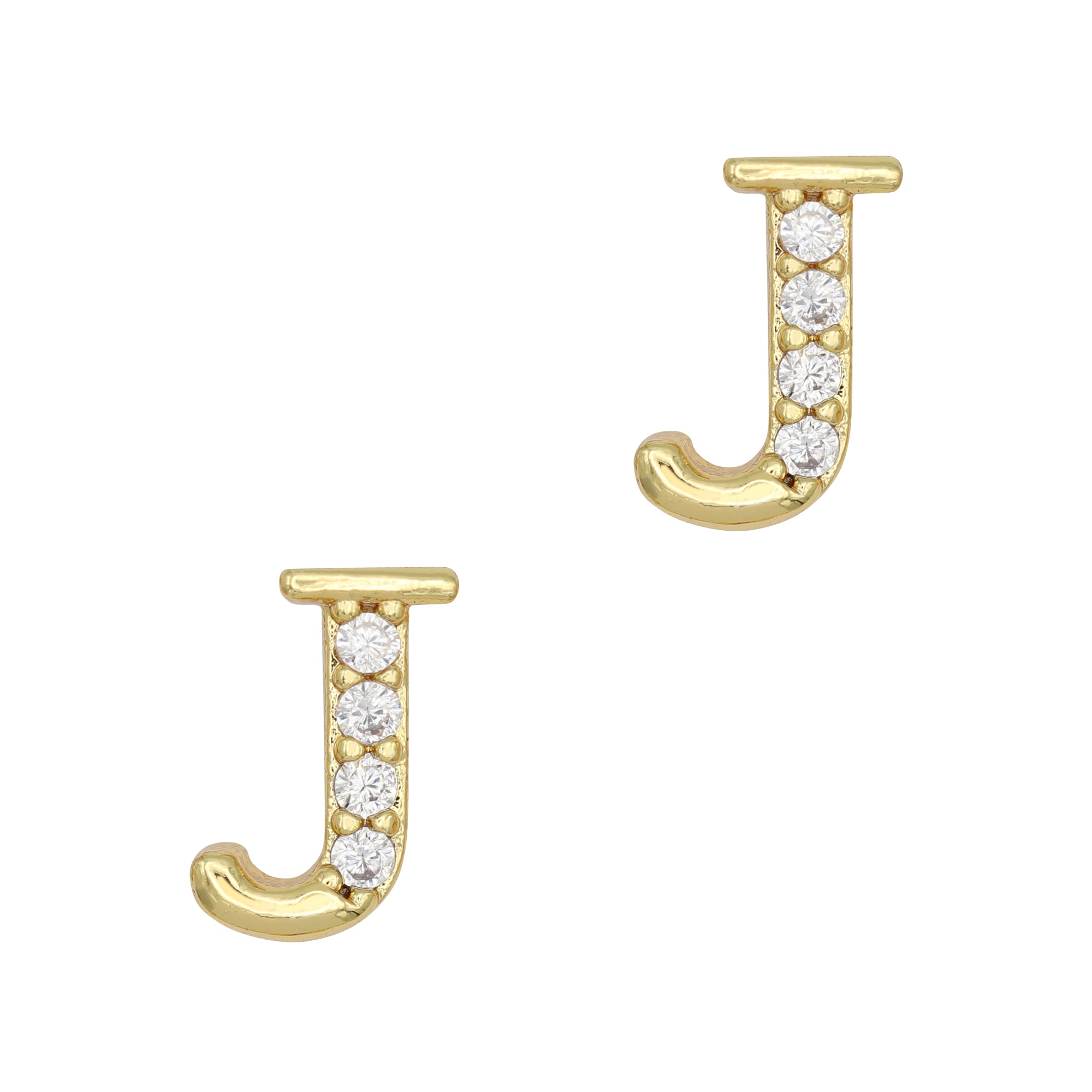 Alphabet J / Zircon Charm / Gold Alphabet J / Zircon Charm / Gold
