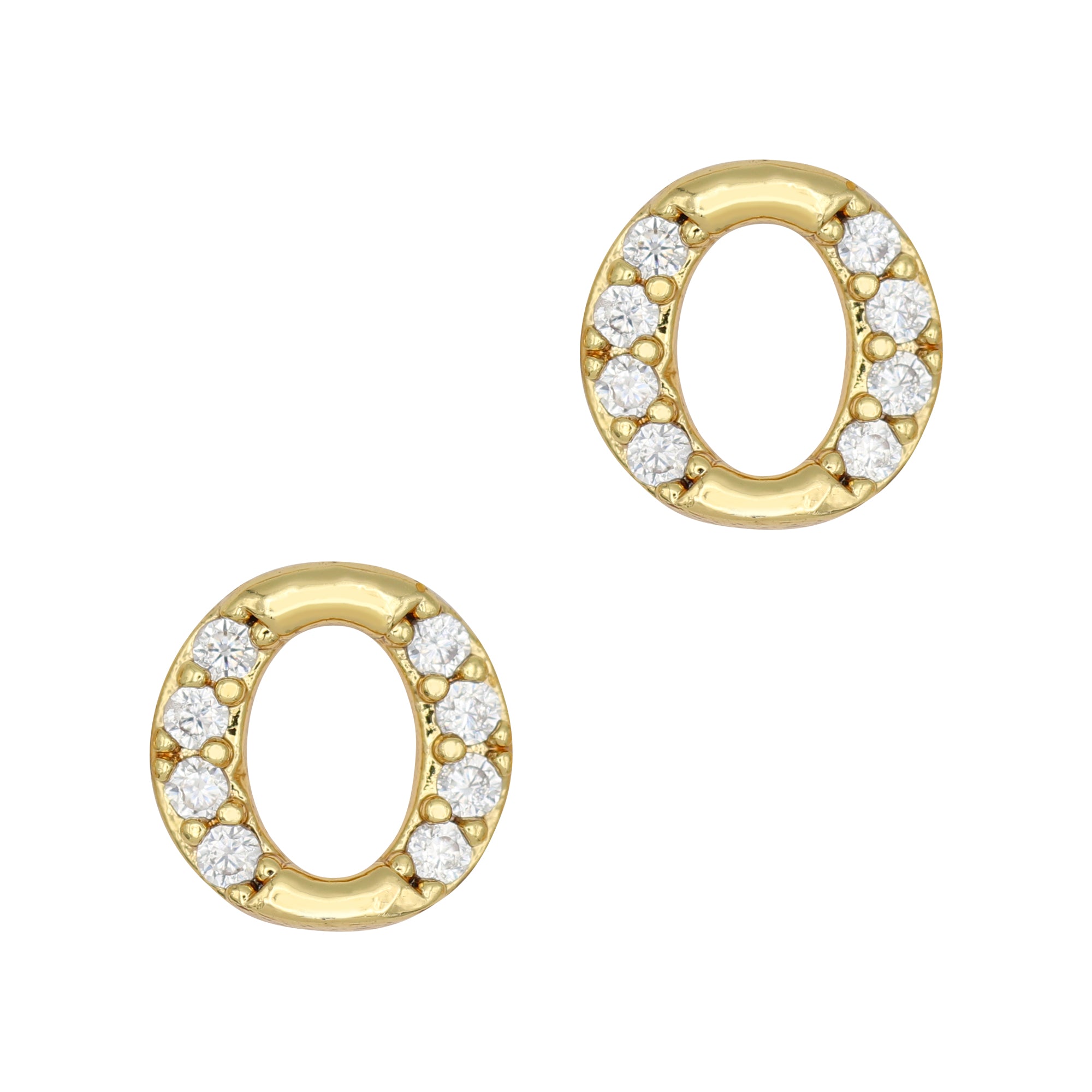 Alphabet O / Zircon Charm / Gold Alphabet O / Zircon Charm / Gold