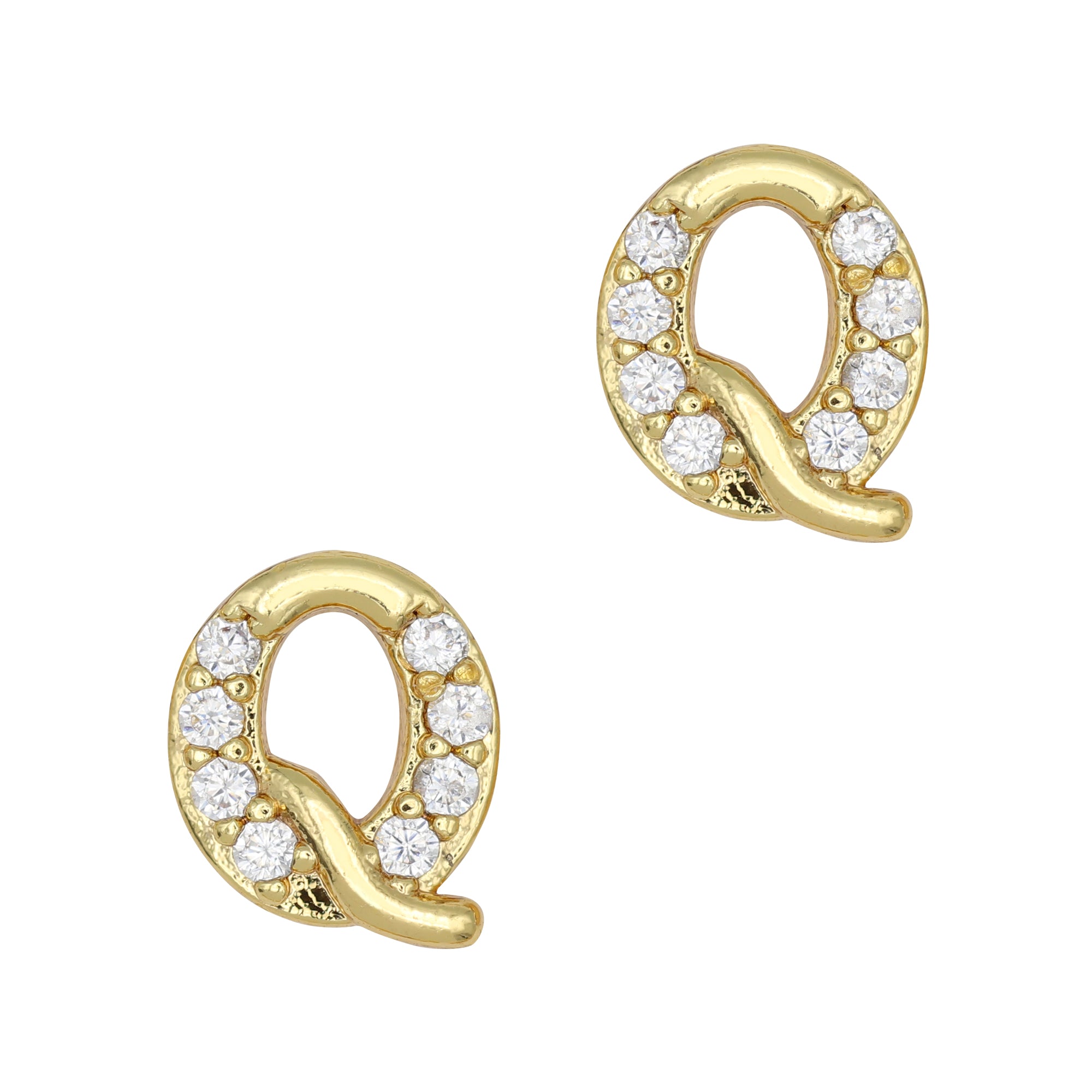 Alphabet Q / Zircon Charm / Gold Alphabet Q / Zircon Charm / Gold