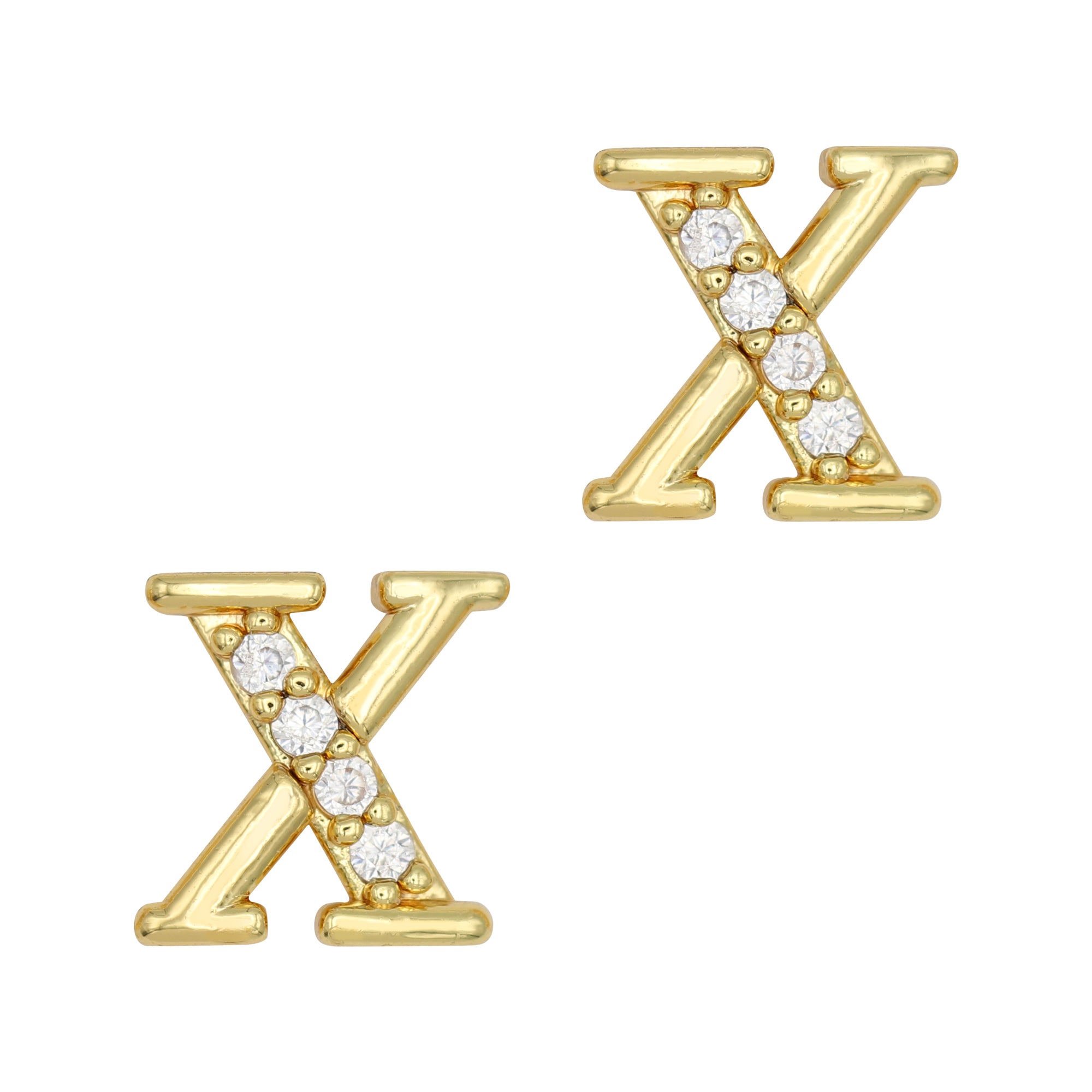 Alphabet X / Zircon Charm / Gold Alphabet X / Zircon Charm / Gold