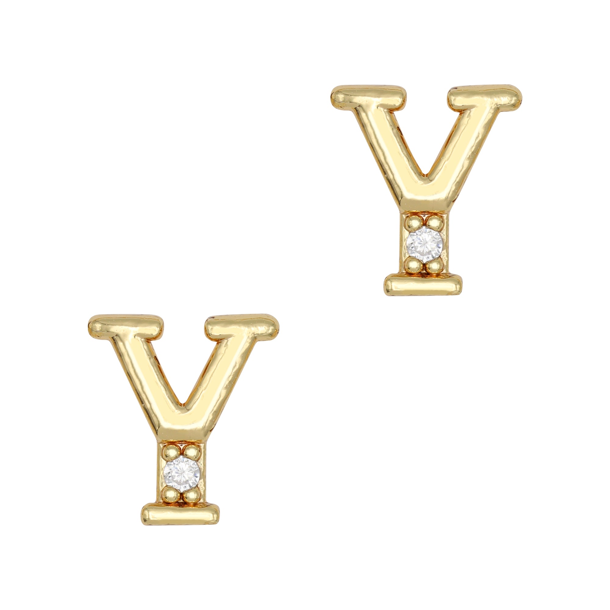 Alphabet Y / Zircon Charm / Gold Alphabet Y / Zircon Charm / Gold