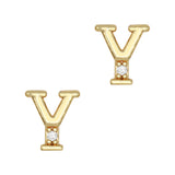 Alphabet Y / Zircon Charm / Gold
