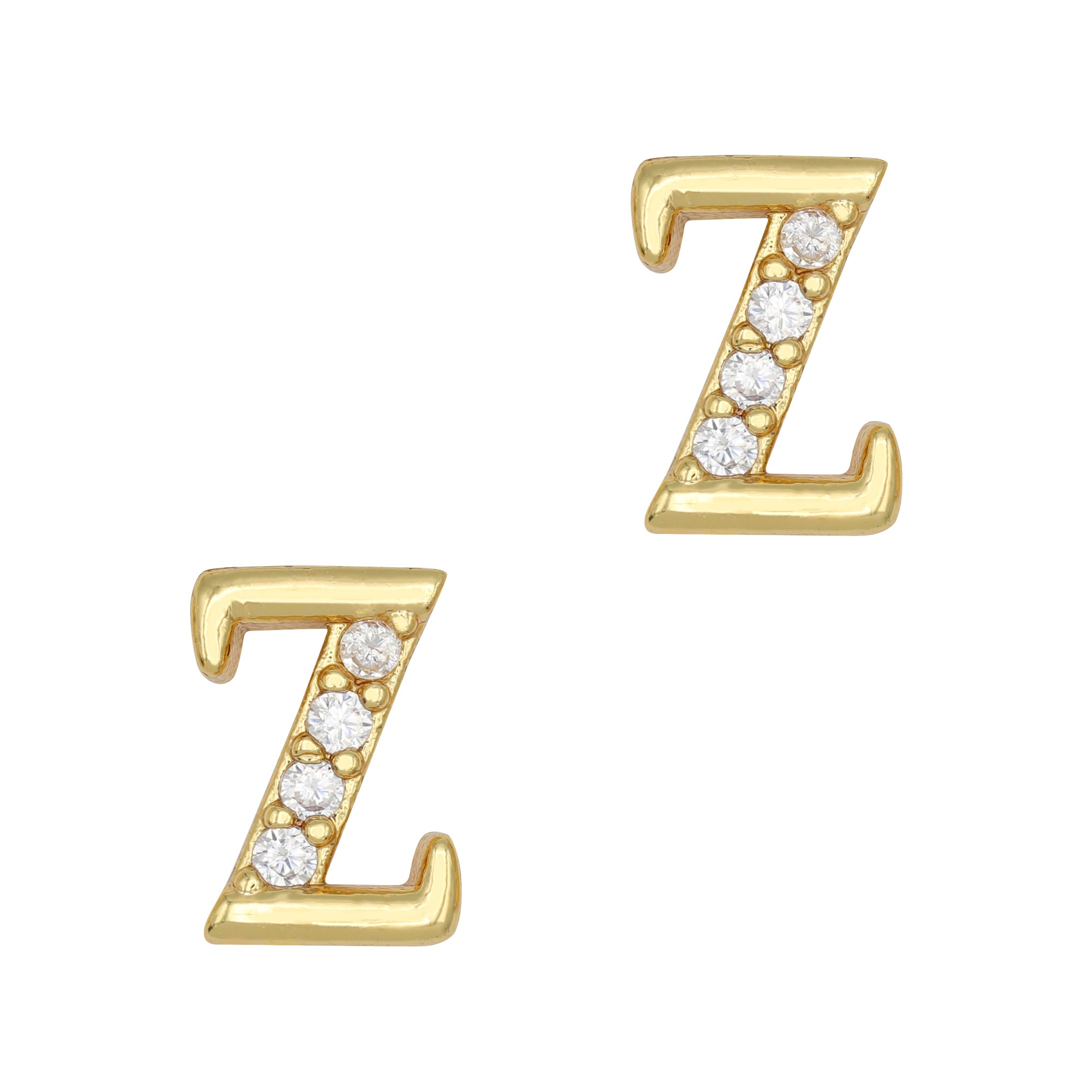 Alphabet Z / Zircon Charm / Gold Alphabet Z / Zircon Charm / Gold