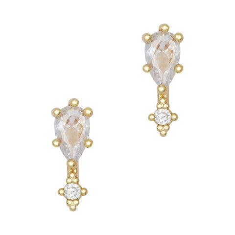 Dainty Tear Drop / Zircon Charm / Clear