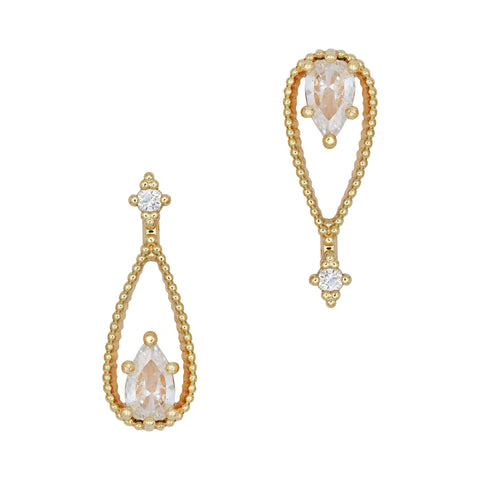 Large Tear Drop / Zircon Charm / Clear