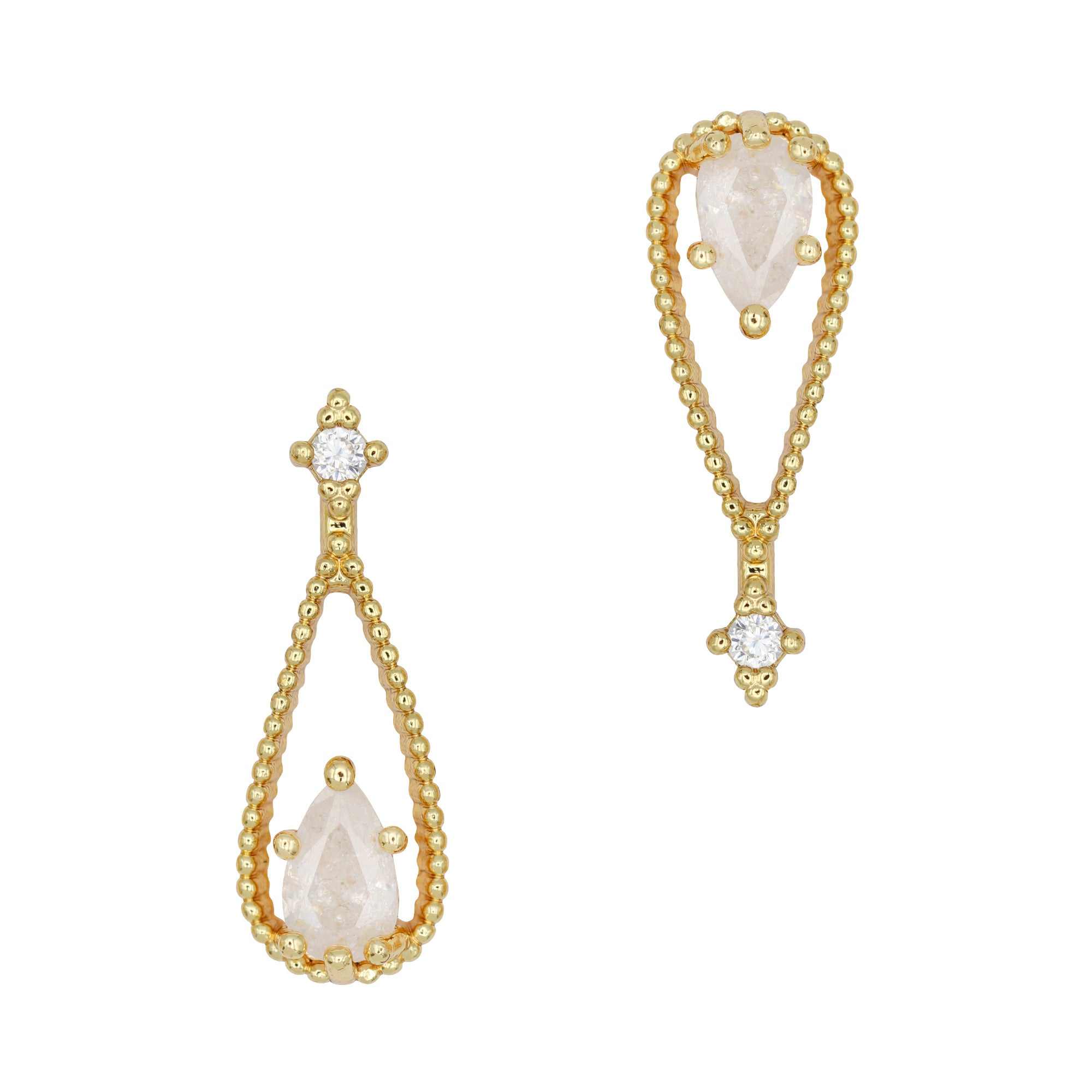 Large Tear Drop / Zircon Charm / White Large Tear Drop / Zircon Charm / White