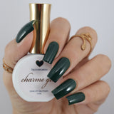 Charme Gel Polish / 706 Evergreen Dark Rich Green Winter Nail Polish