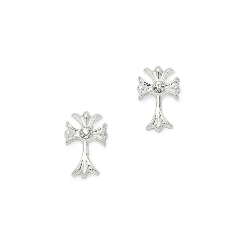 Royal Cross / Silver Nail Art Decoration - Royal Cross / Silver