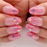 Aurora Iridescent Mixed Shape Glitter Heart Star Butterfly Dots Nail Art @ricekittynails